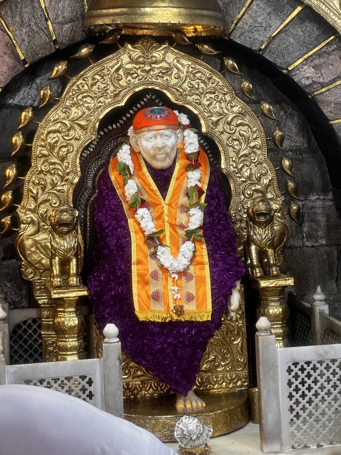 Sai Baba shrine at the temple visited in Kashi